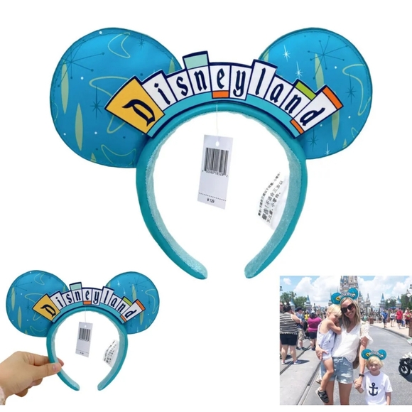 NWT Disney~Parks Disneyland 3D Marquee Sign Minnie Mouse Ears Headband - Picture 3 of 6